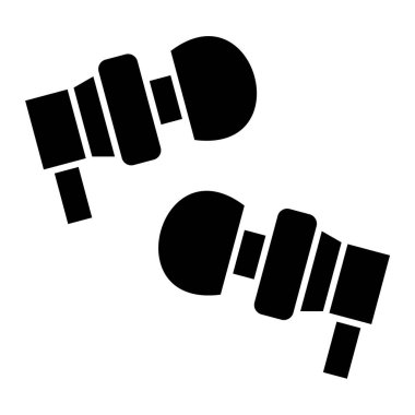 Konuşmacı simgesi. Web için ses mikrofon vektör simgelerinin basit çizimi