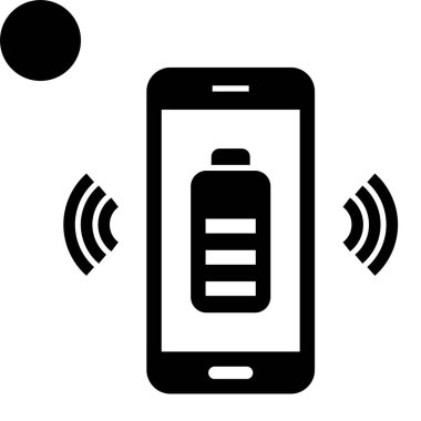 Cep telefonu simgesi, vektör illüstrasyonu 