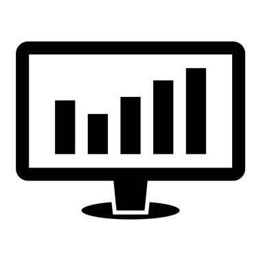 Monitör. Web simgesi basit illüstrasyon