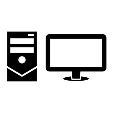 bilgisayar izleme simgesi, vektör illüstrasyonu