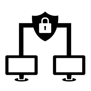 Güvenlik sistemi simgesi vektör illüstrasyonu