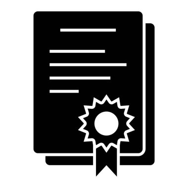 Sertifika. Web simgesi basit illüstrasyon