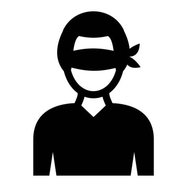 Şapka simgesi olan adam, vektör illüstrasyonu