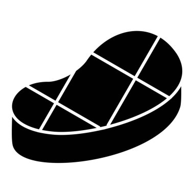 Biftek. Web simgesi basit illüstrasyon