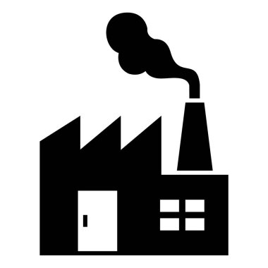 Fabrika. Web simgesi basit illüstrasyon