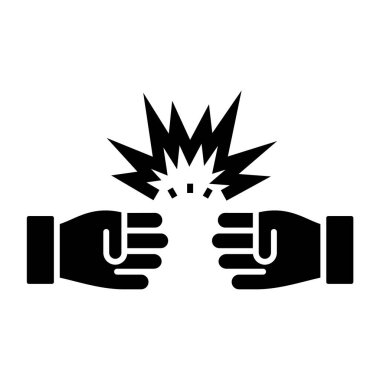 Bir palmiye ağacı simgesinin siyah beyaz vektör çizimini tutan el.