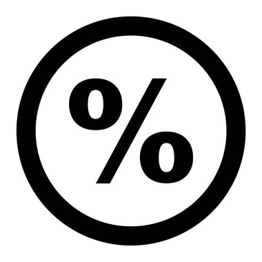 - Yüzde. Web simgesi basit illüstrasyon