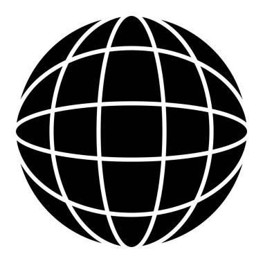 Bir dünya simgesinin vektör illüstrasyonu