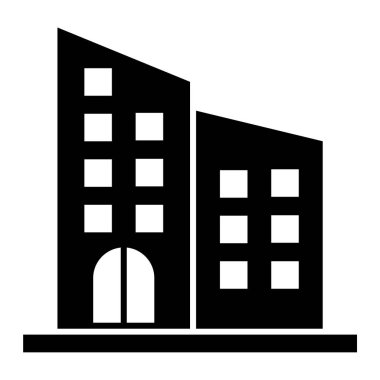 Bina. Web simgesi basit illüstrasyon