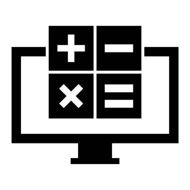 Hesap makinesi. Web simgesi basit illüstrasyon