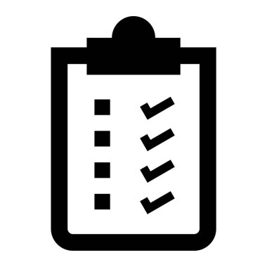 Kontrol listesi. Web simgesi basit illüstrasyon