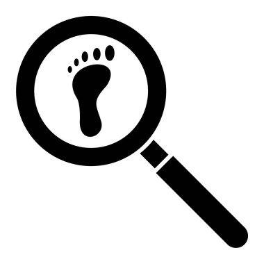 Büyüteç simgesi. siyah ve beyaz vektör çizimi