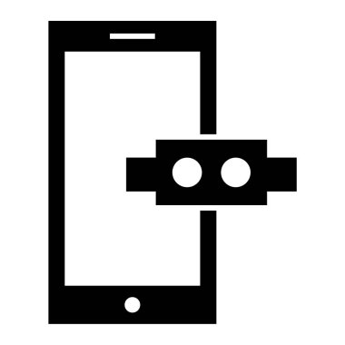 Cep telefonu simgesi, vektör illüstrasyonu