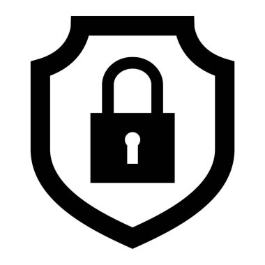 Kalkan. Web simgesi basit illüstrasyon