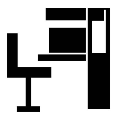 Mobilya. Web simgesi basit illüstrasyon