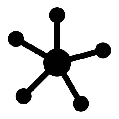 Molekül. Web simgesi basit illüstrasyon