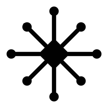 Kar tanesi. Web simgesi basit illüstrasyon