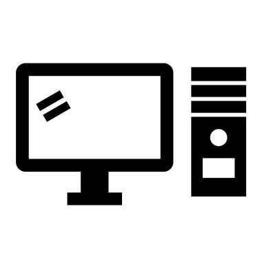 Bilgisayar. Web simgesi basit illüstrasyon