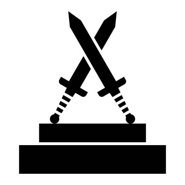 Kılıç. Web simgesi basit illüstrasyon