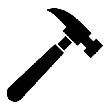 Çekiç. Web simgesi basit illüstrasyon