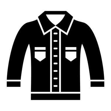 Ceket ikonu. Web için kıyafet vektör sembolünün basit bir illüstrasyonu