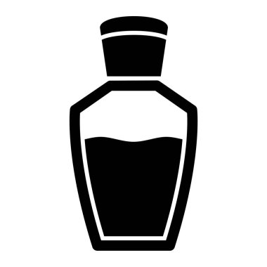 Şişe simgesi. Web için parfüm kavanozu vektör simgelerinin basit çizimi