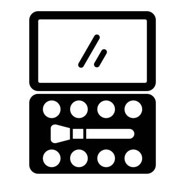 Makyaj. Web simgesi basit illüstrasyon