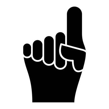 Yumruk simgesini tutan el. vektör illüstrasyonu