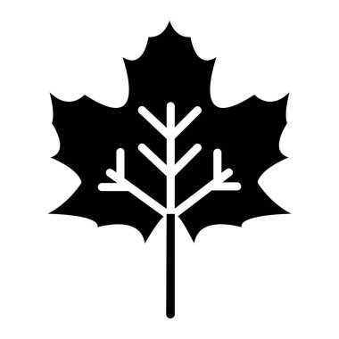 Akçaağaç yaprağı ikonu vektör illüstrasyon grafik tasarımı