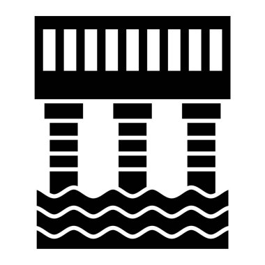 Su tankı ikonu. Web için gemi duş vektör simgelerinin basit çizimi