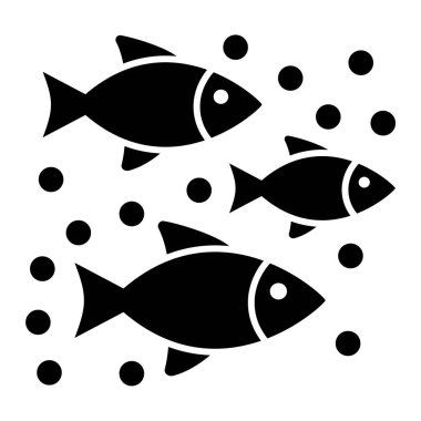 Balık. Web simgesi basit illüstrasyon