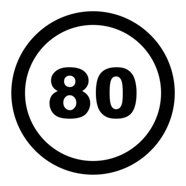 sıfır numaralı simge. Web için 16 limit vektör simgesinin basit gösterimi