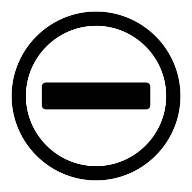 Eksi. Web simgesi basit illüstrasyon