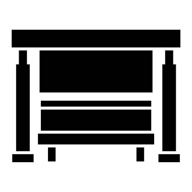 Yedek kulübesi Web simgesi basit illüstrasyon