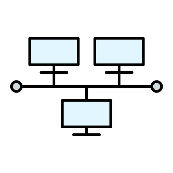 Netzwerk Sharing Symbol Vektor Illustration — Stockvektor