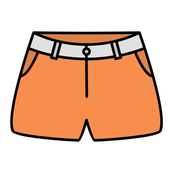 Icono Pantalones Cortos Playa Esquema Ilustración Vector Traje Baño Elementos — Vector de stock