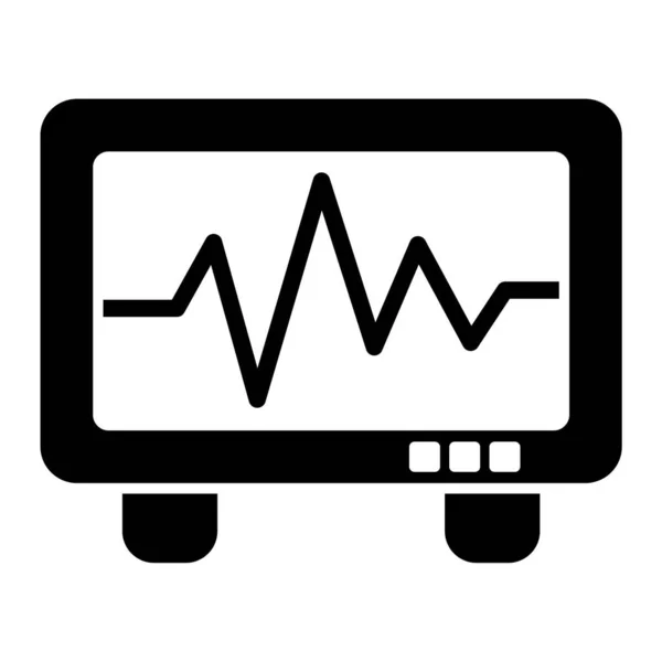 Ecg Vector Glifo Icono Color — Archivo Imágenes Vectoriales