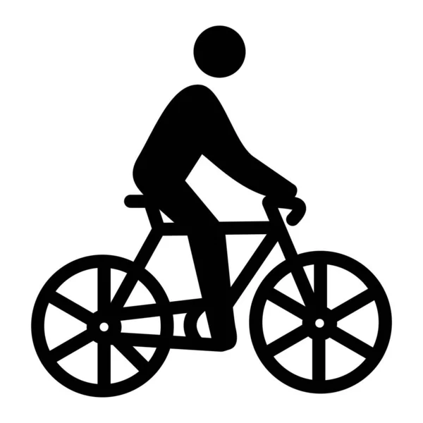 Bicicleta Icono Web Ilustración Simple — Vector de stock