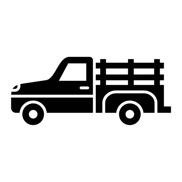 Pictogram Van Het Voertuig Eenvoudige Illustratie Van Levering Truck Vector — Stockvector