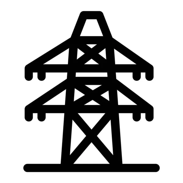 Icona Della Torre Del Potere Illustrazione Schematica Delle Icone Vettoriali — Vettoriale Stock