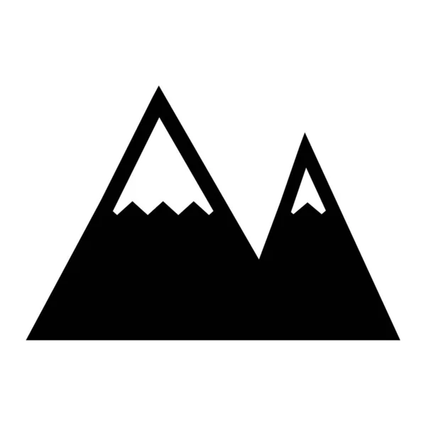 Icono Montaña Aislado Sobre Fondo Blanco — Vector de stock
