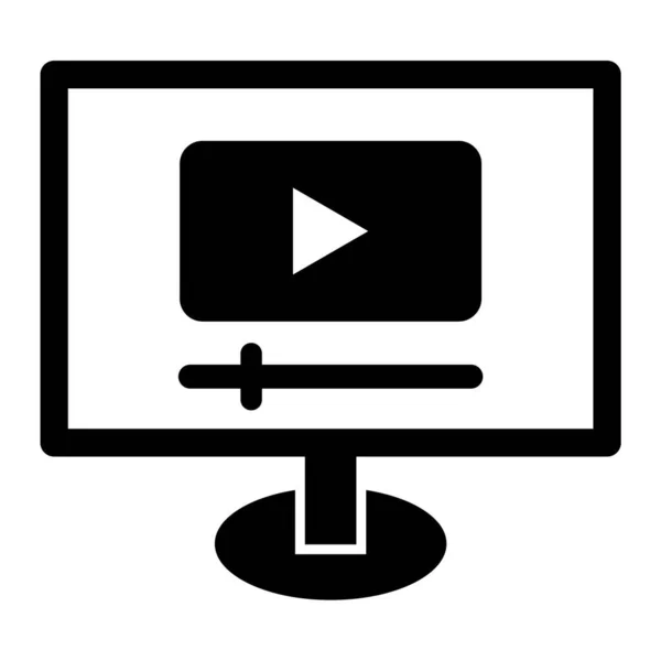 Video Oynatıcı Basit Tasarım — Stok Vektör