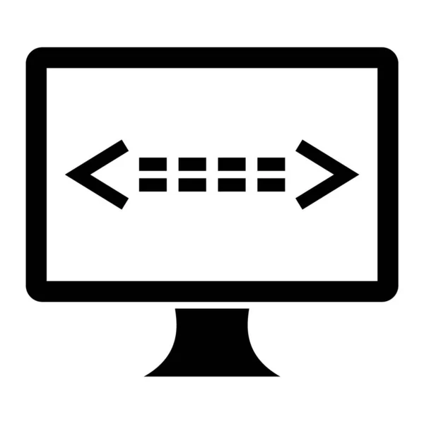 Obrazovka Počítače Jednoduchá Ilustrace — Stockový vektor