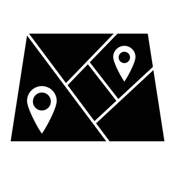 Ícone Localização Navegação Símbolo Rota Gps Ilustração Vetorial —  Vetores de Stock