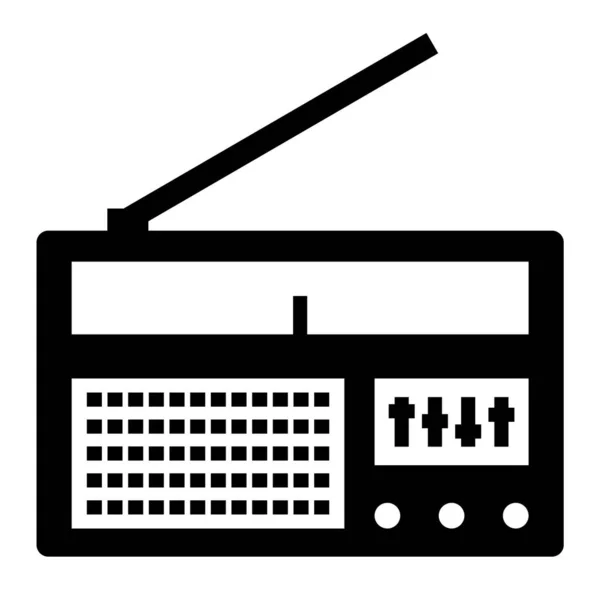 Radio Ikona Web Prosta Ilustracja — Wektor stockowy