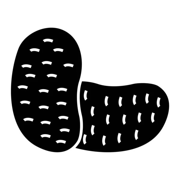 食品アイコンの白黒ベクトル図 — ストックベクタ