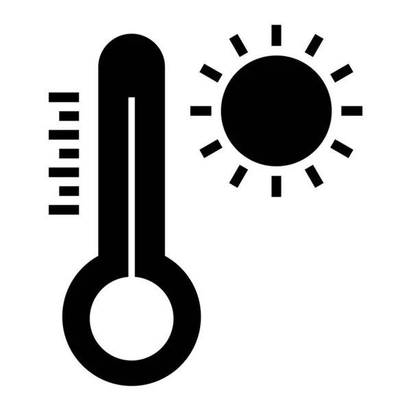 Thermometer Web Ikone Einfaches Design — Stockvektor