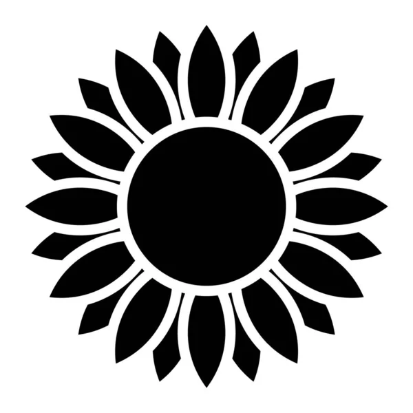 Girasol Icono Web Ilustración Simple — Archivo Imágenes Vectoriales