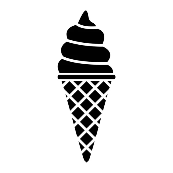 Ice Cream Cone Icon Vector Illustration — Stock Vector