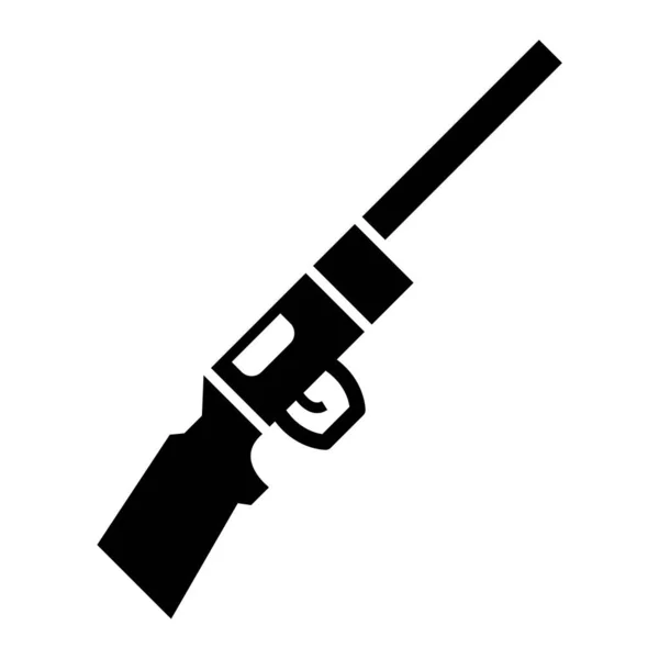 Icona Dell Arma Semplice Illustrazione Icone Vettoriali Fucile Guerra Web — Vettoriale Stock